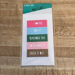 🌟FREE w/$30+ Purchase🌟 1 Set of 20 Colorful Wish List Page Flags Stickers New
